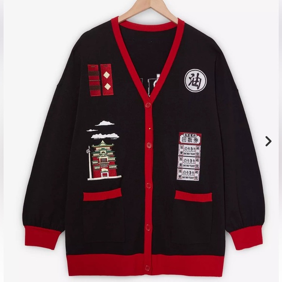 Boxlunch Sweaters - Studio Ghibli Spirited Away Bathhouse Icons Women’s Cardigan